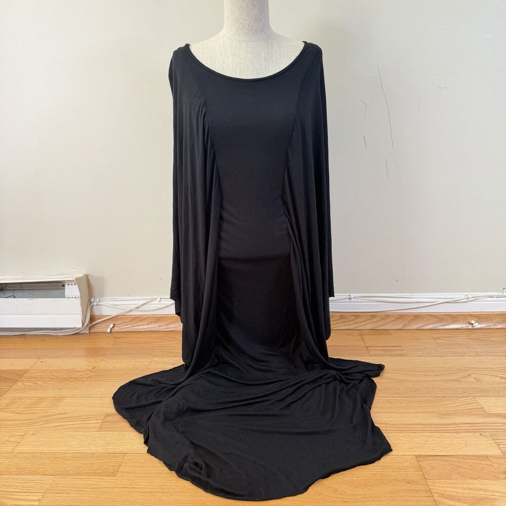 Free People FP Beach Batwing Back Cutout Dress Black XS Oversized Whimsigoth